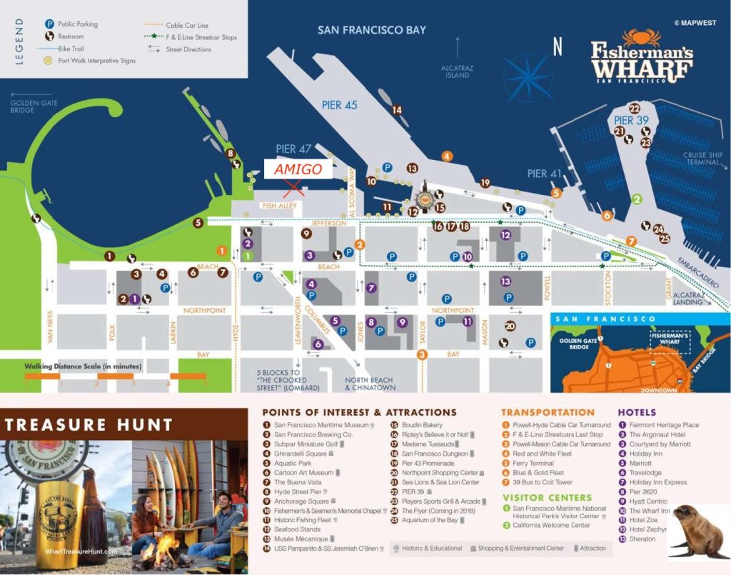 Fishermans Wharf Map